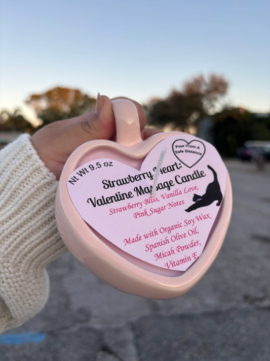 Strawberry Heart: Valentine Massage Candle